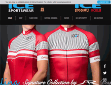 Tablet Screenshot of icesportswear.com